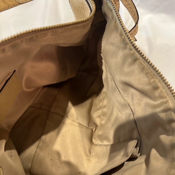 Coach Beige Leather Hobo Bag - Picture 4 of 6